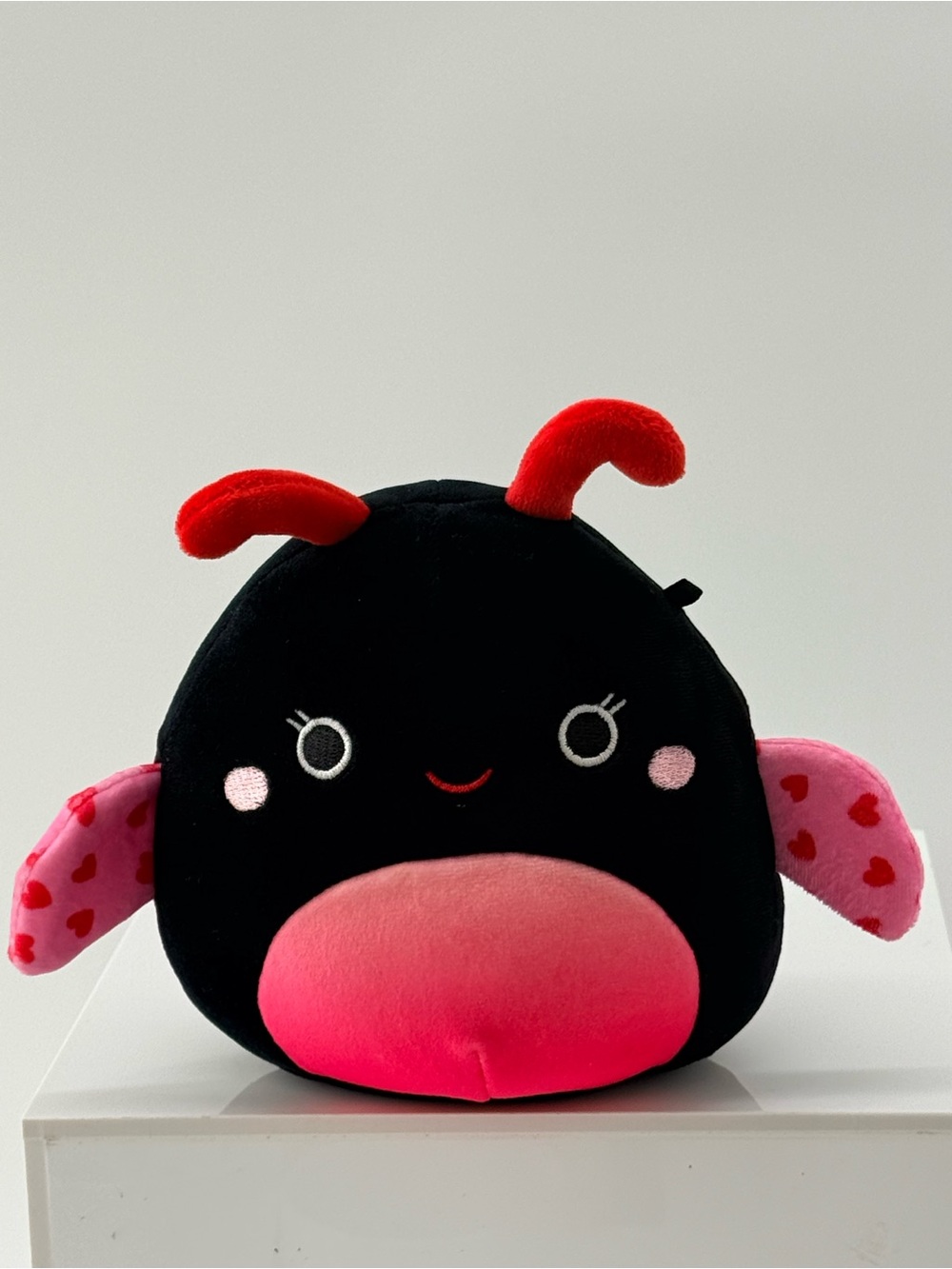 Squishmallows Black and Pink Ladybug Plush - Red Antennae